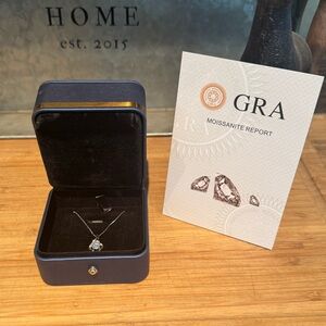 #30 0.8 ct Moissanite swirl necklace